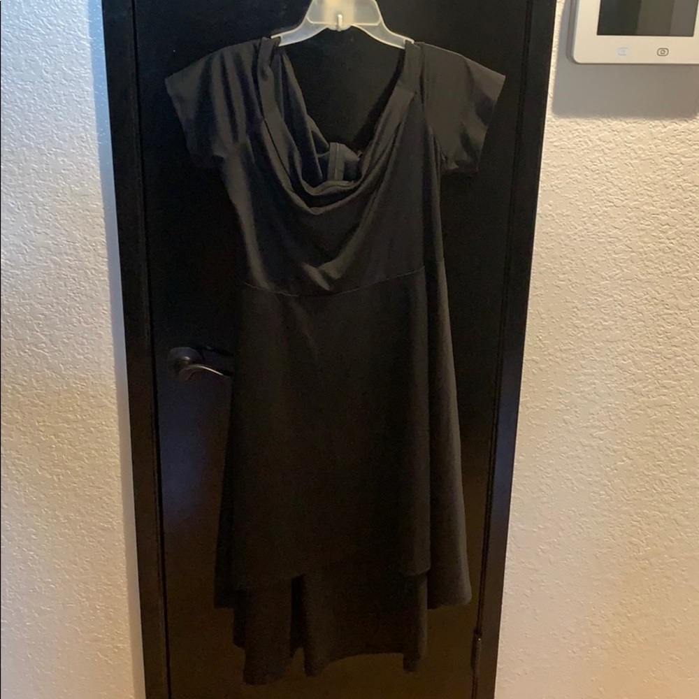 Black high low dress
